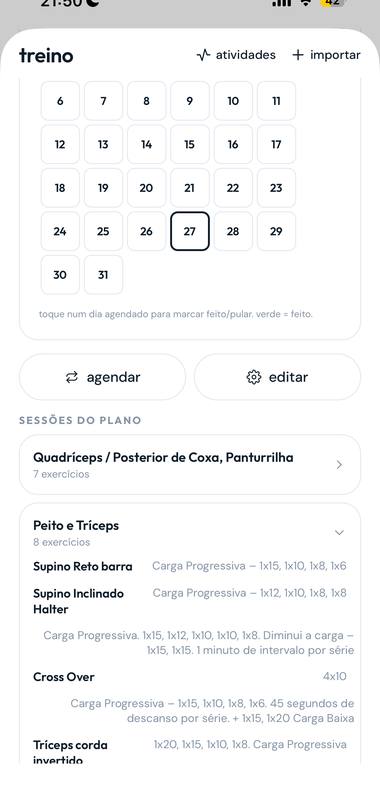 Treino no NutriOS